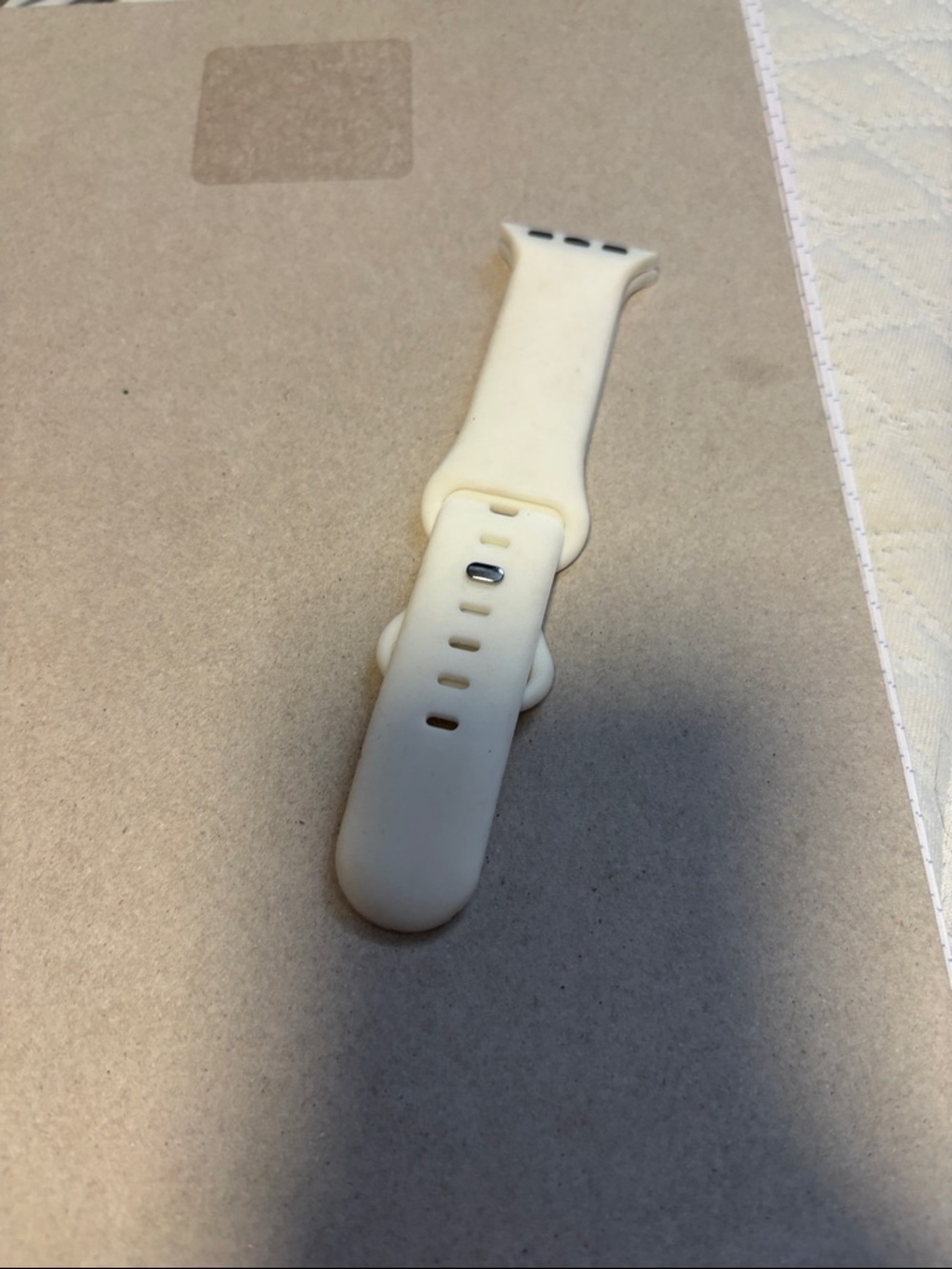 Silicone Replacement Apple Watch Band - Cream